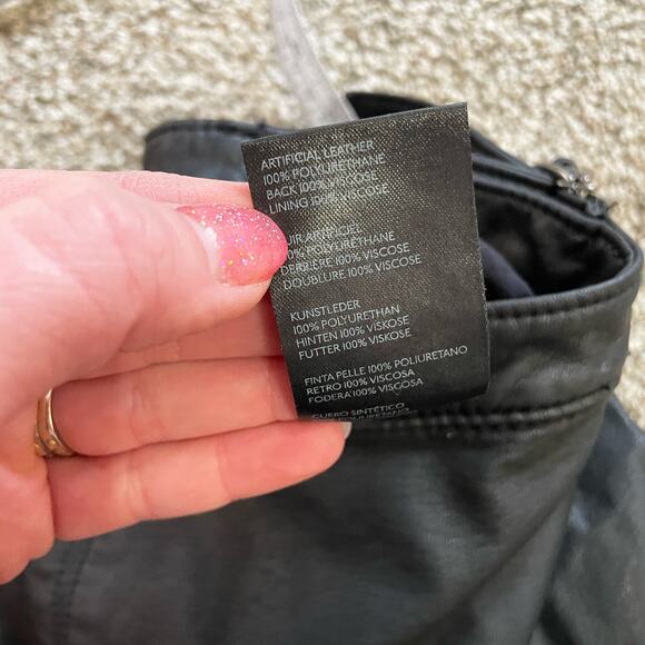 Free People Midnight Magic Leather Skirt Size 2 - Picture 7 of 7